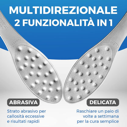 Imperial Feet Double-Sided Stainless Steel Foot Scraper: Professional Grade