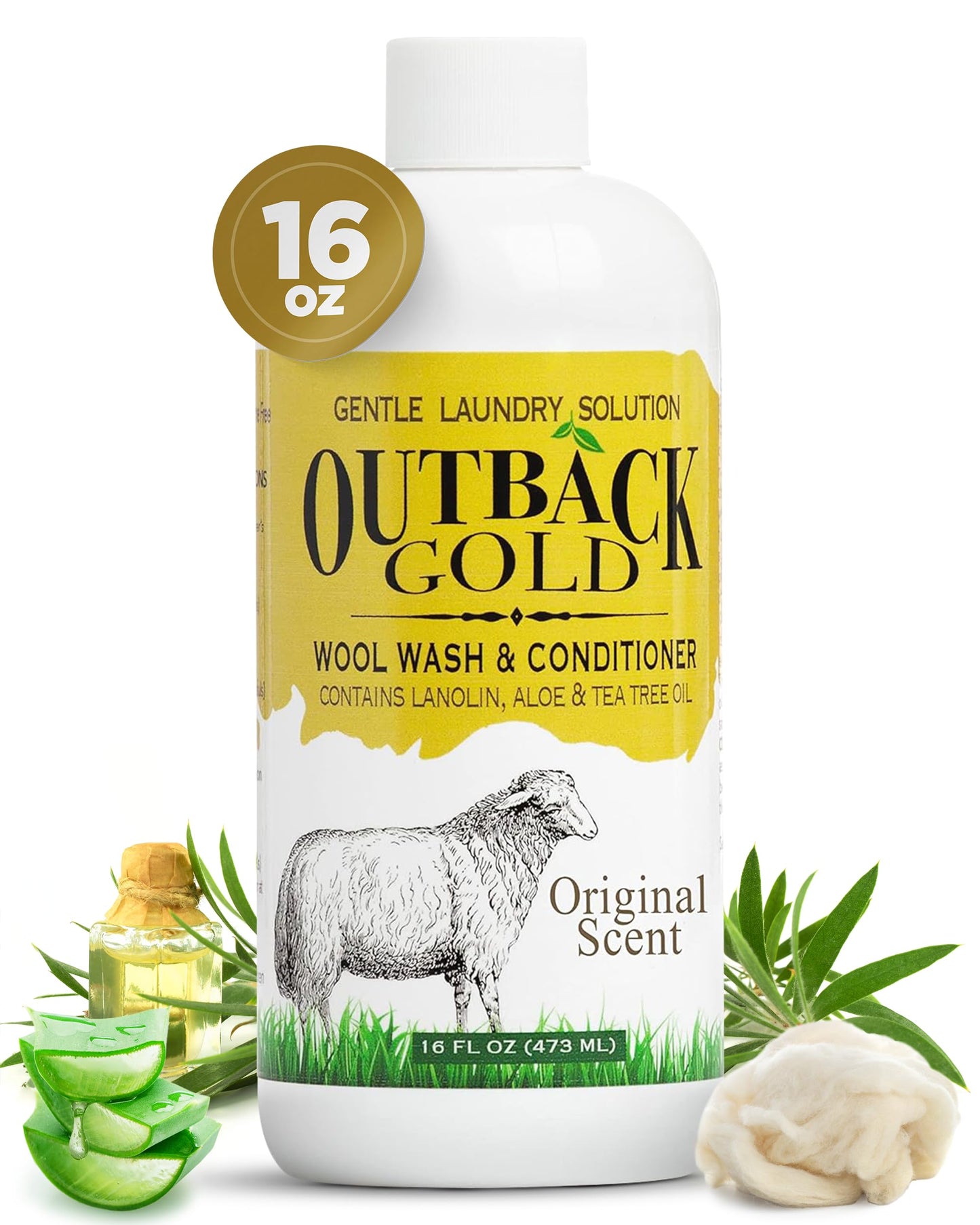 Outback Gold Unscented Plant-Based Wool & Cashmere Wash