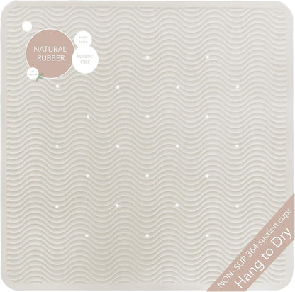HEVEA Natural Rubber Wave Bath Mat: Plastic-Free & Biodegradable