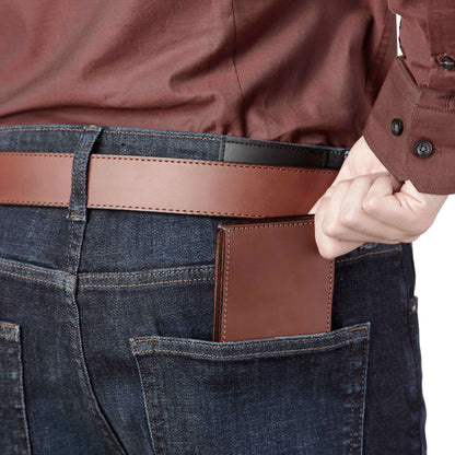 Premium Full-Grain Bridle Leather Bifold Wallet | TRUE Shift Crafted in USA