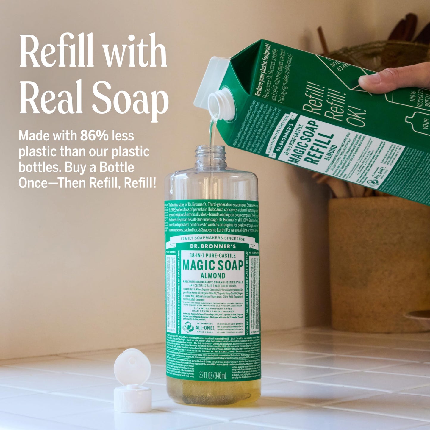 Dr. Bronner’s Baby Unscented Castile Soap: 32 oz Organic Magic