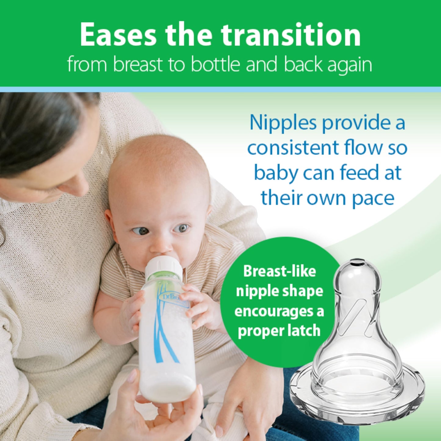 Dr. Brown’s Options+ 4 oz Narrow Borosilicate Glass Baby Bottles (2-Pack)
