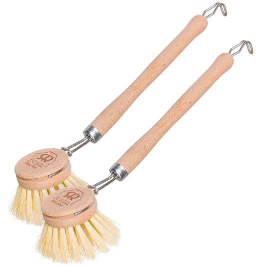 Redecker Tampico Fiber Bristle Dish Brush | TRUE Shift Wooden Kitchen Scrub