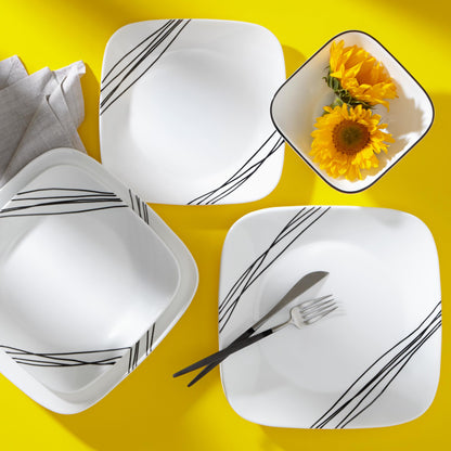 Corelle Vitrelle 18-Piece Dinnerware Set: Triple Layer Glass Service for 6