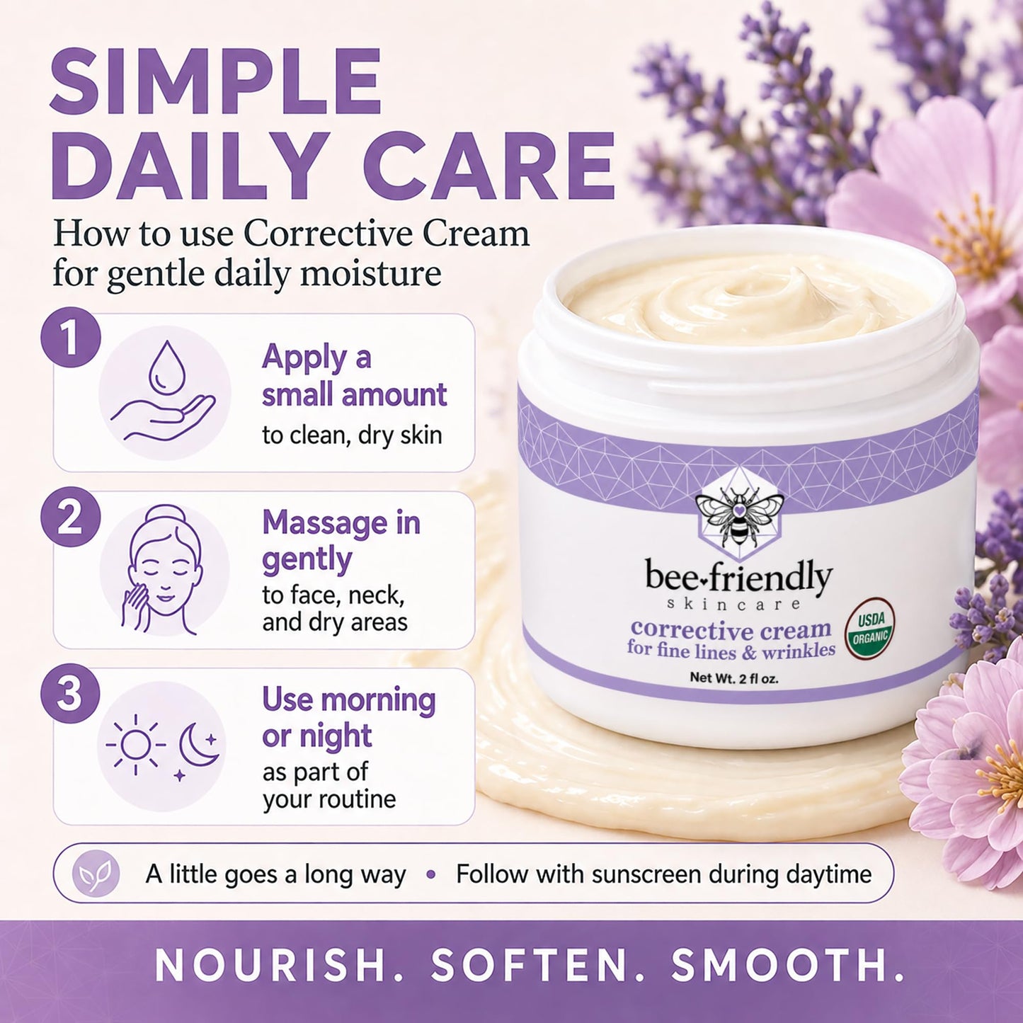 USDA Certified Organic Fragrance-Free Face Cream, Corrective – BeeFriendly