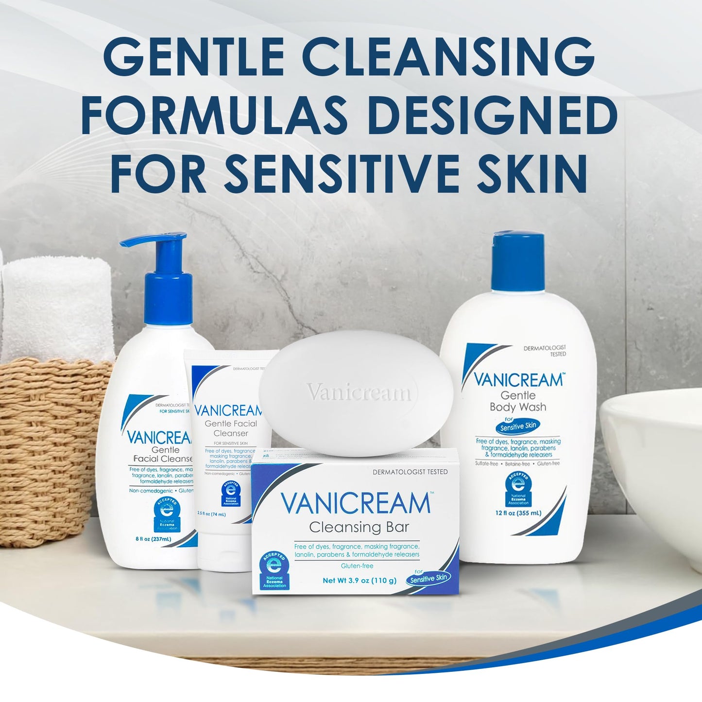 Fragrance-Free, Sulfate-Free Gentle Facial Cleanser – Vanicream