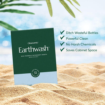Earthwash Plastic-Free Hypoallergenic Laundry Detergent Sheets