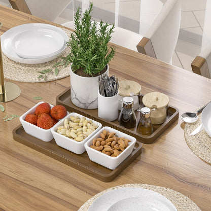 Sustainable Bamboo Bathroom Vanity Tray: Sleek Countertop Organizer