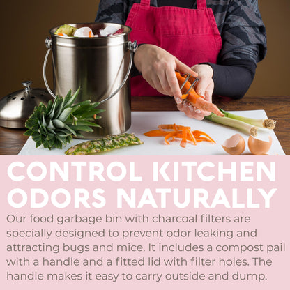 Odorless Indoor Composting: EPICA One-Piece Molded Stainless Bin