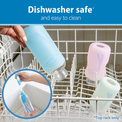 Dr. Brown’s Options+ 4 oz Narrow Borosilicate Glass Baby Bottles (2-Pack)