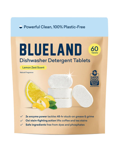 Blueland Dishwasher Detergent Tablets Starter Set – Plastic-Free & Plant-Based