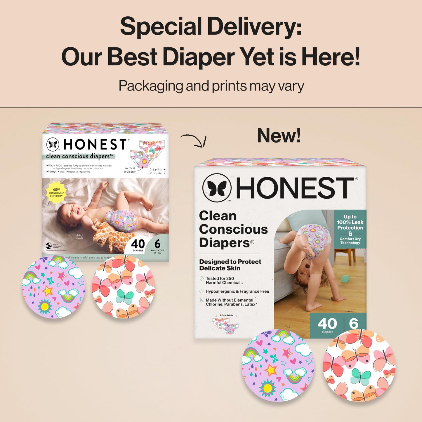 The Honest Company Comfort Dry Diapers: TCF Plant-Based Protection