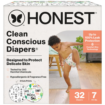 The Honest Company Comfort Dry Diapers: TCF Plant-Based Protection
