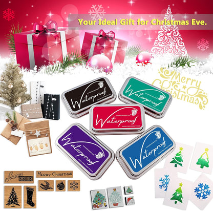 Non-Toxic Waterproof Ink Pads: Acid-Free Formula for Permanent Card Making and Crafts