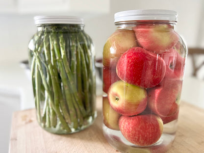 Kitchentoolz 1-Gallon Glass Mason Jars with Airtight Metal Lids (2-Pack)