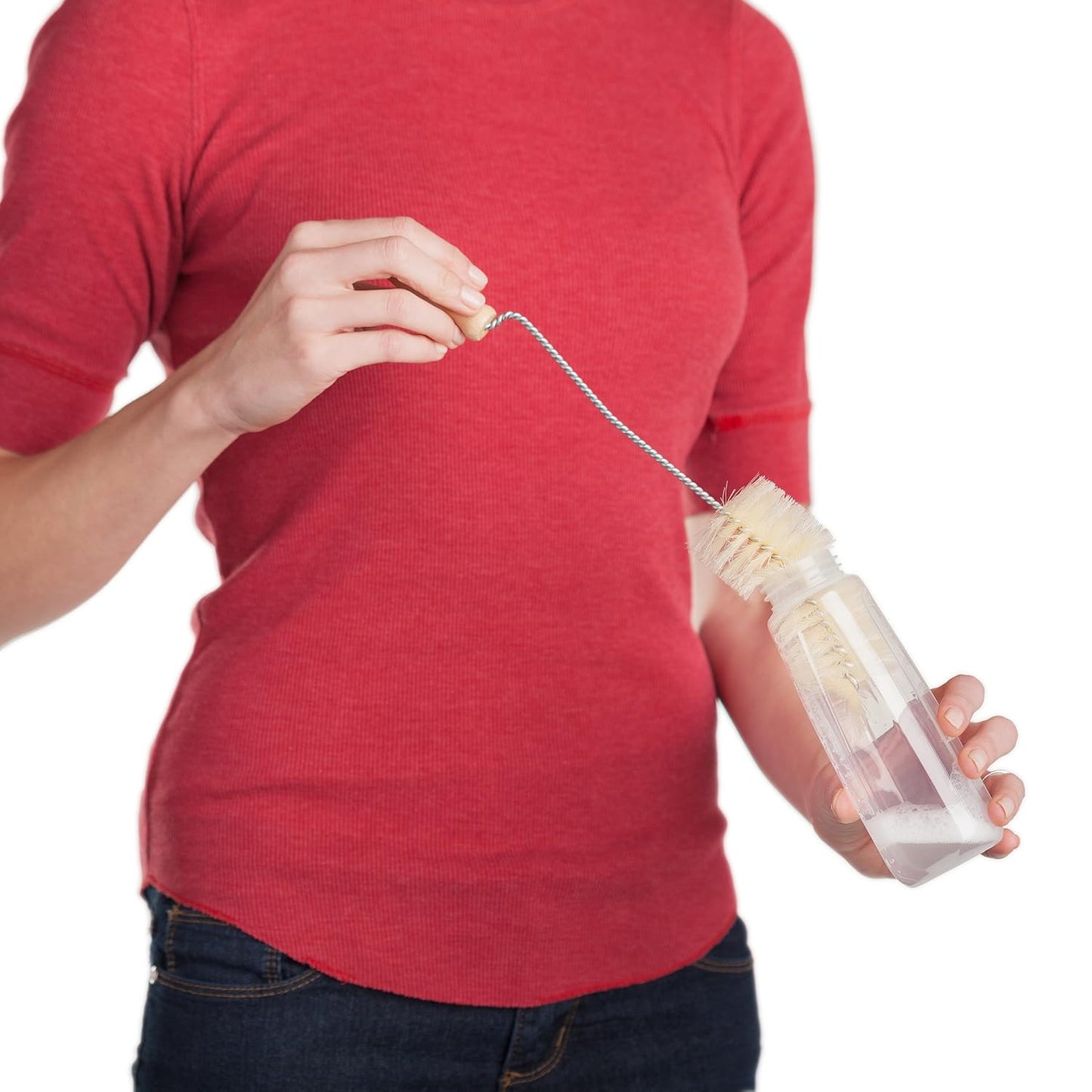 REDECKER Pig Bristle Bottle Brush: Flexible Precision Cleaner