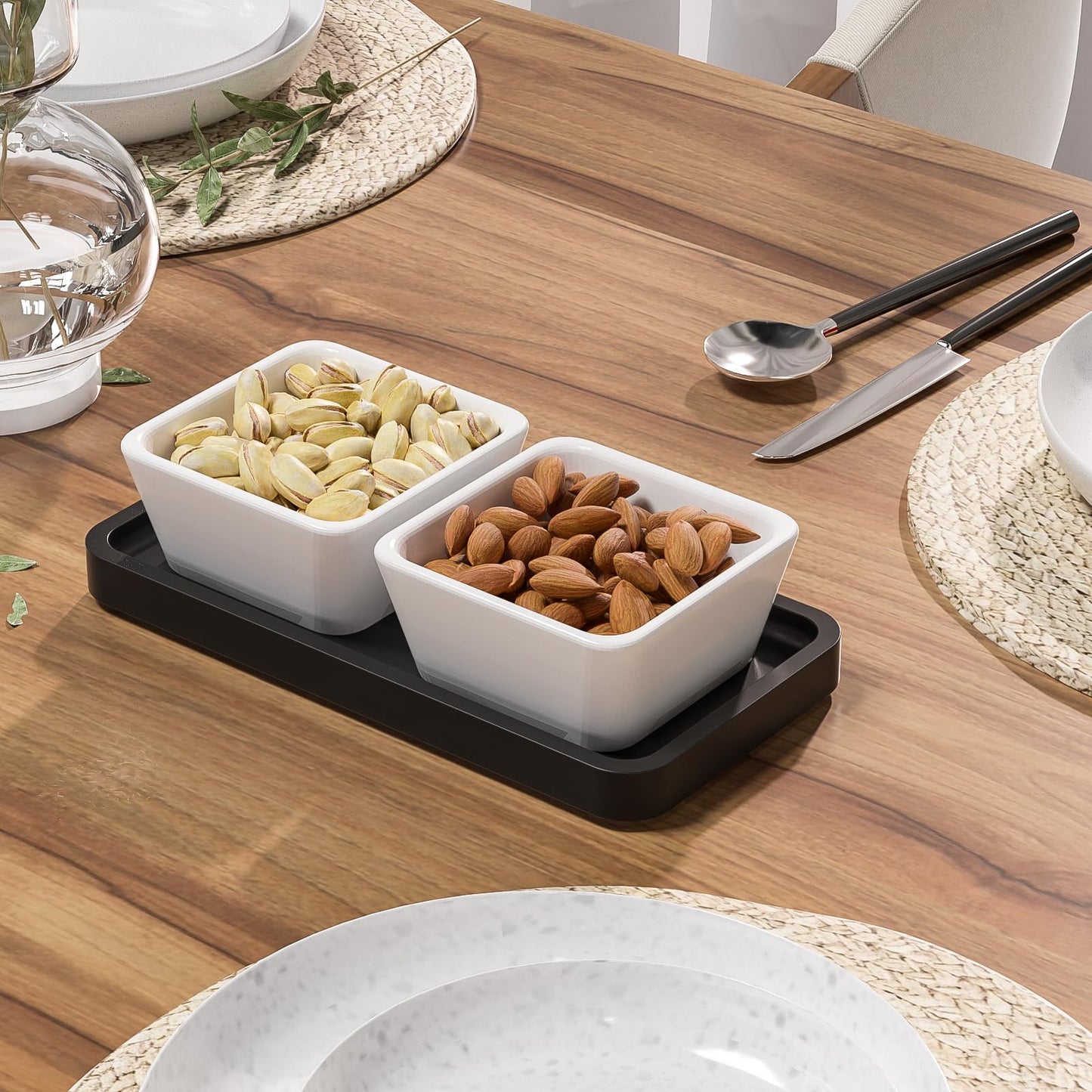 Sustainable Bamboo Bathroom Vanity Tray: Sleek Countertop Organizer