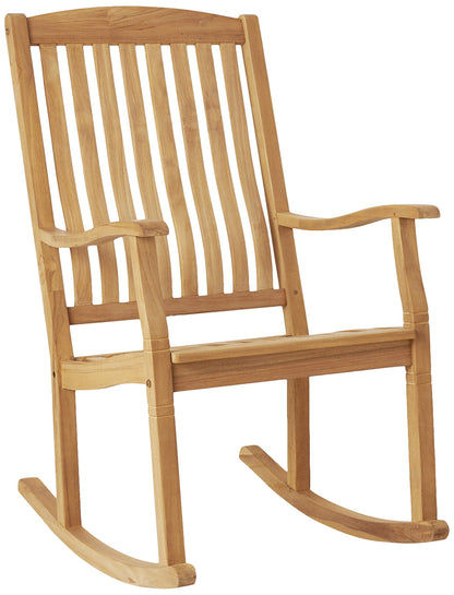 Cambridge Casual Arie Teak Rocking Chair: Solid Plantation Wood
