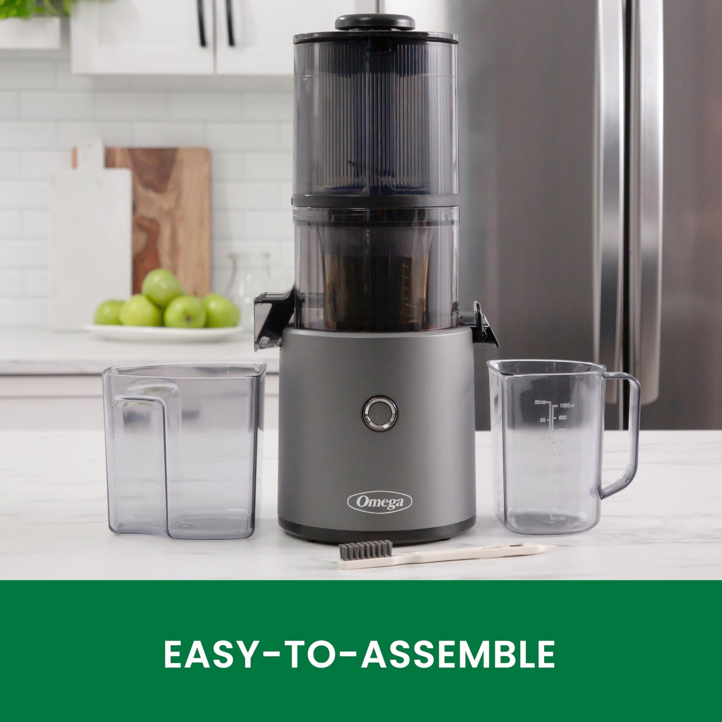 Omega Effortless Batch Juicer | TRUE Shift Stainless Cold-Press Juicer (2 L)