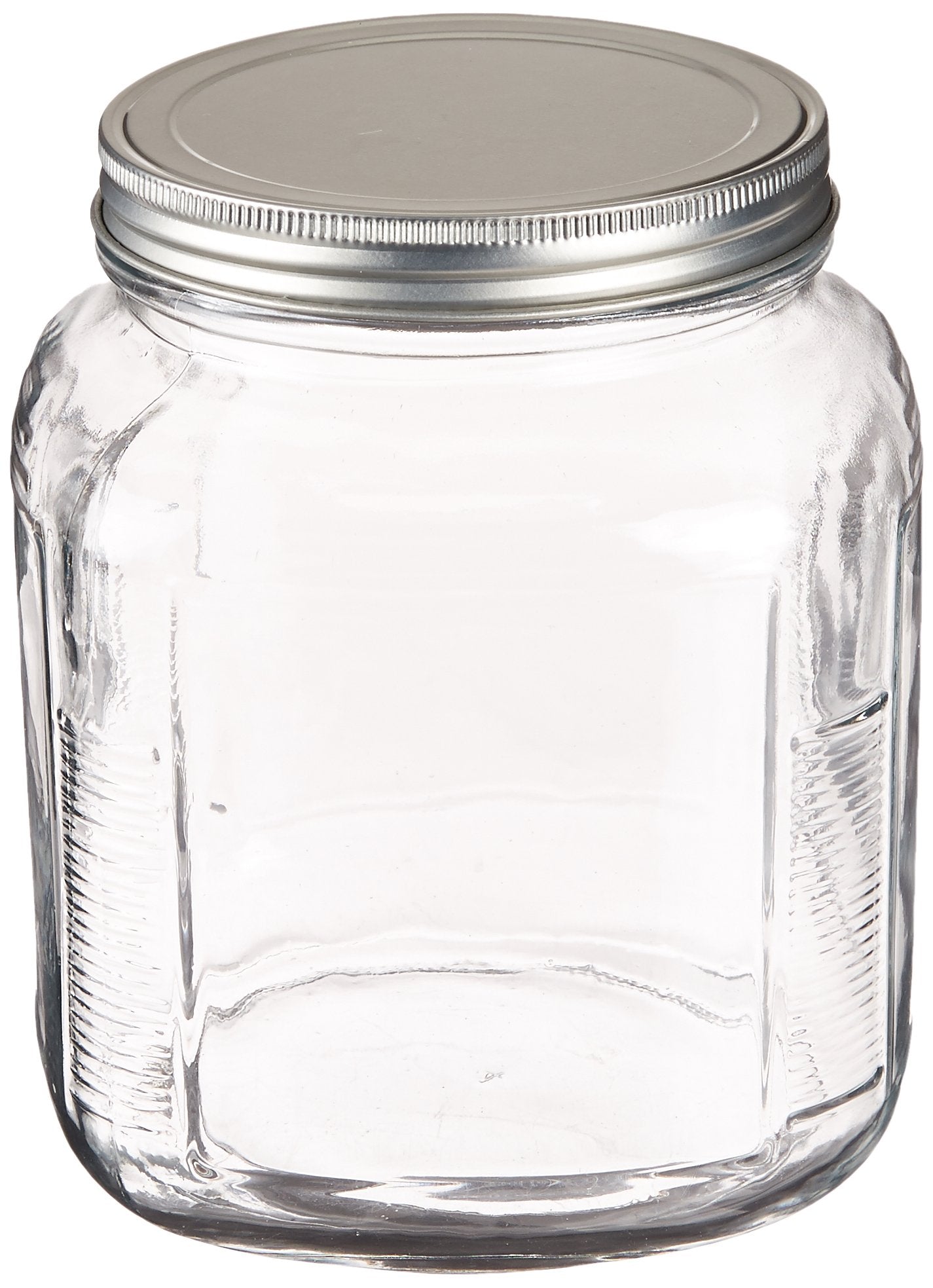 Anchor Hocking 2-Quart Glass Cracker Jars with Aluminum Lids (Set of 4)