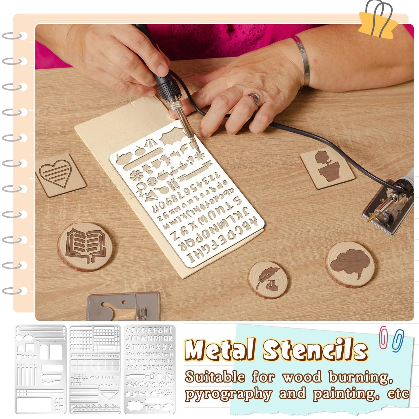 Stop Using Plastic: Metal Stencil Templates Made of Reusable Stainless Steel for Crafts