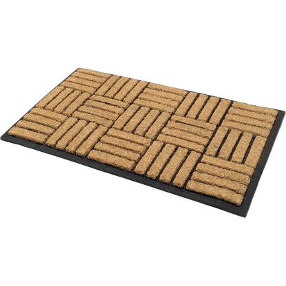 Fab Habitat Minimalist Natural Coir & Rubber Non-Slip Doormat