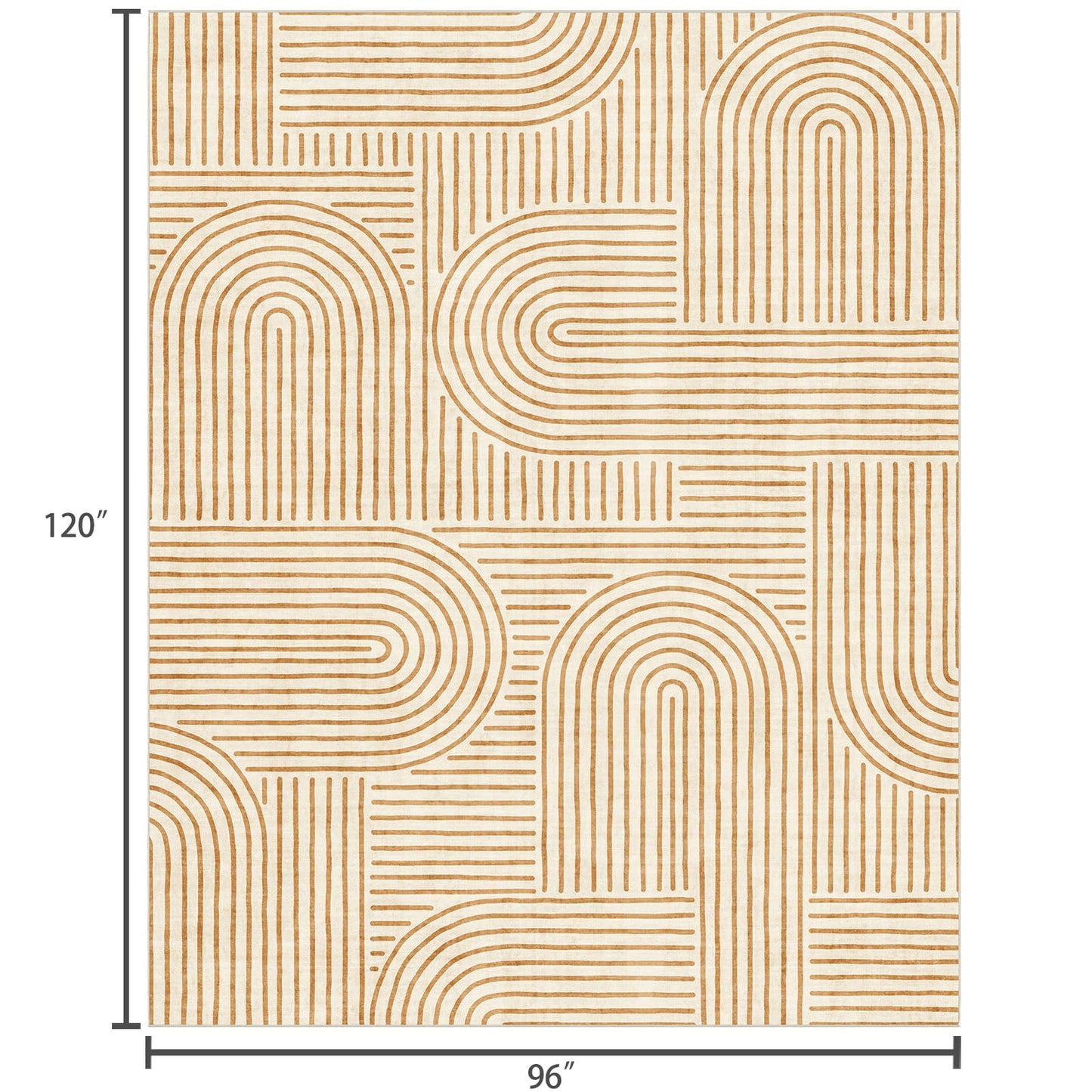 LUXRUG 6x9 OEKO-TEX Certified Modern Abstract Washable Rug