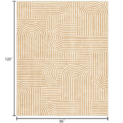 LUXRUG 6x9 OEKO-TEX Certified Modern Abstract Washable Rug