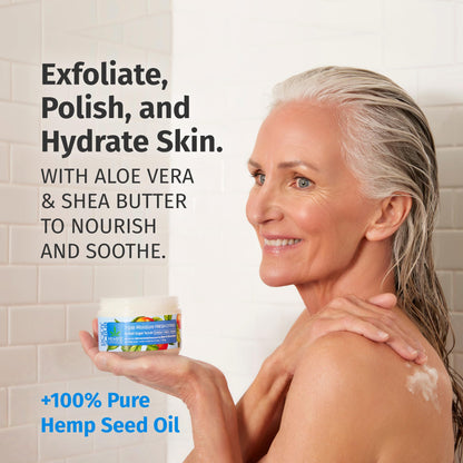Fragrance-Free Sugar Body Scrub with Hemp Seed Oil – HEMPZ