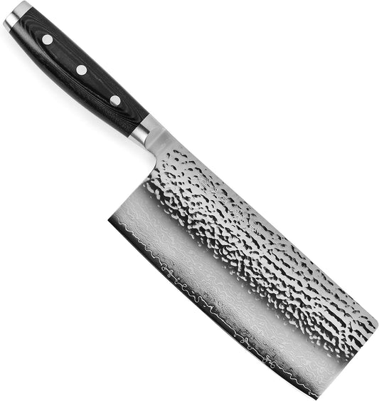 Enso HD 7″ VG10 Damascus Stainless Steel Vegetable Cleaver | TRUE Shift Crafted Chopper