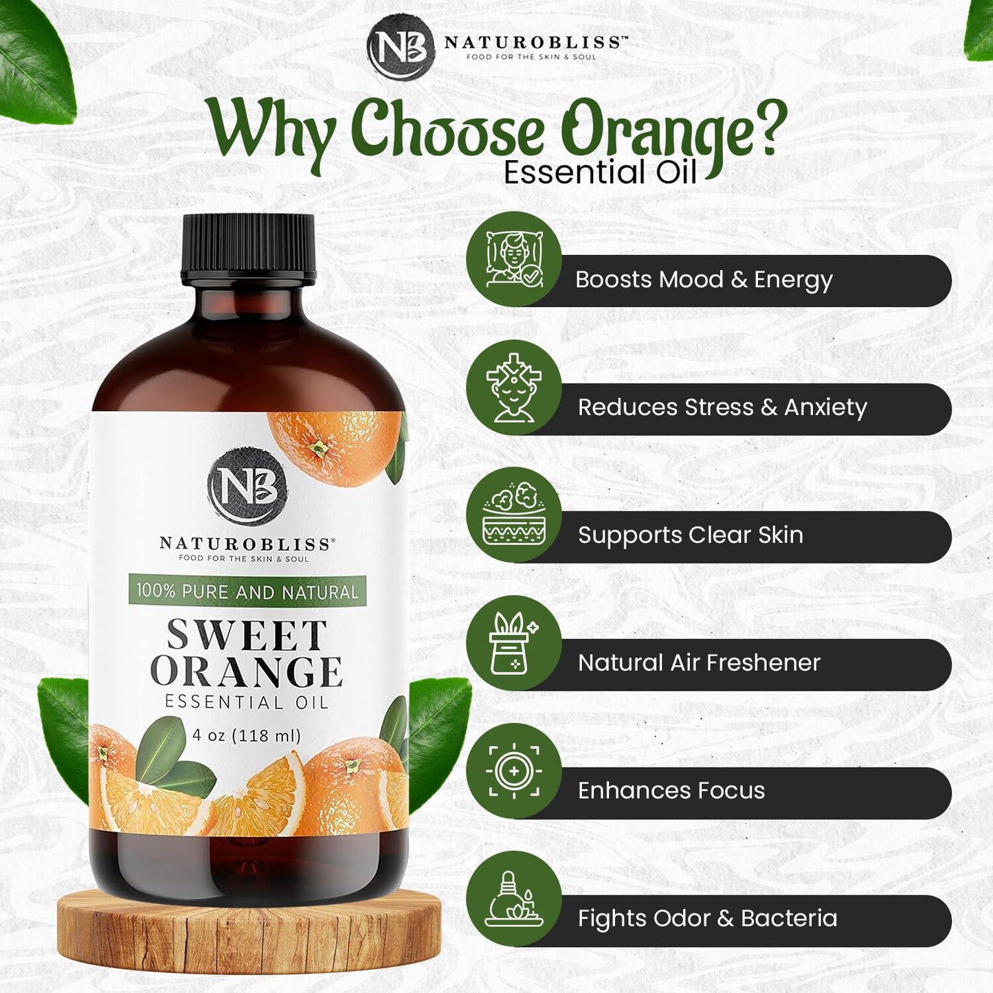 NaturoBliss 100% Pure Lemon Essential Oil: 4oz Value Size