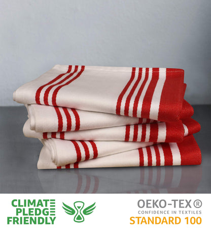 Urban Villa Cotton Kitchen Towels | TRUE Shift Eco Towels (20″×30″, Striped, Mitered)
