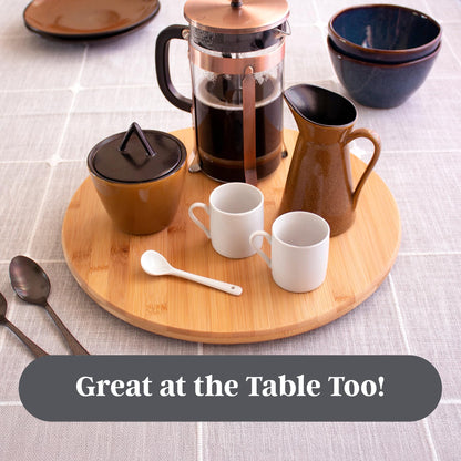 TB Home Acacia Wood Lazy Susan Kitchen Turntable Organizer