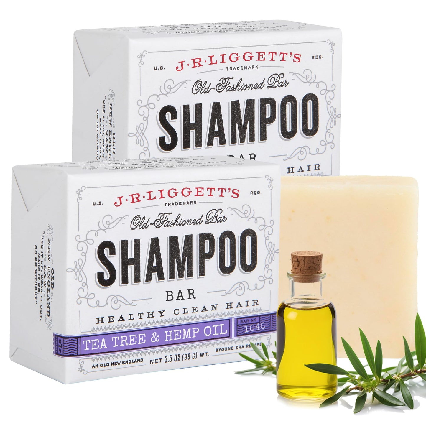 J·R·LIGGETT'S All-Natural Shampoo Bar: Tea Tree, Jojoba & Peppermint