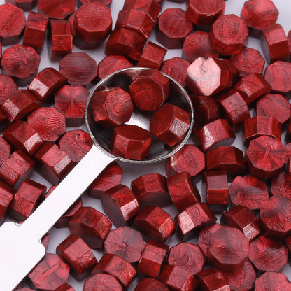 Sealing Wax Beads Kit: 150 Pcs with Permanent Metal Spoon & Reusable Glass Storage Bottles for Zero-Waste Wedding Invitations and Gift Wrap