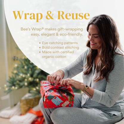 The Zero-Waste Gift Solution: Bee's Wrap Organic Cotton Fabric Wrap Set for Elegant, Reusable Holidays