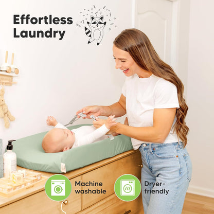 Soothe 100% GOTS-Certified Organic Cotton Changing Pad Covers (2-Pack)