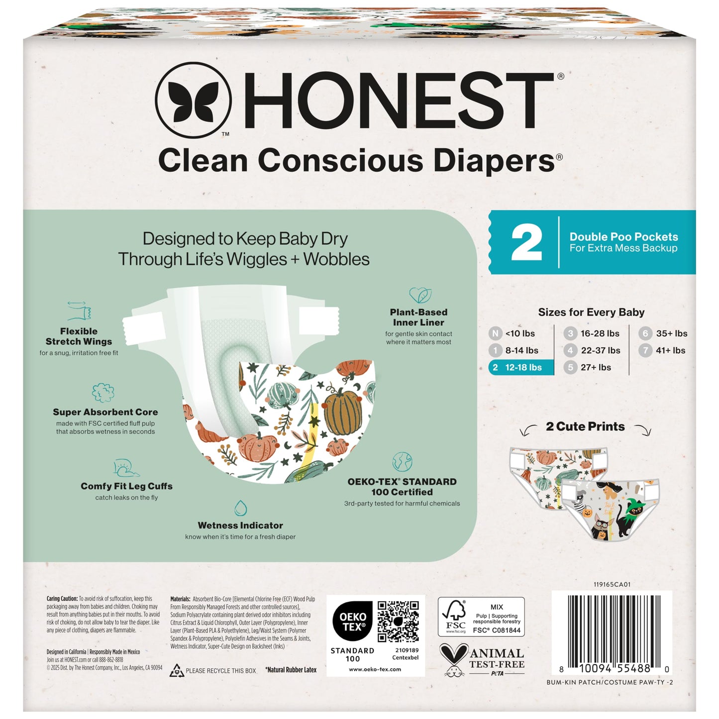 The Honest Company Comfort Dry Diapers: TCF Plant-Based Protection