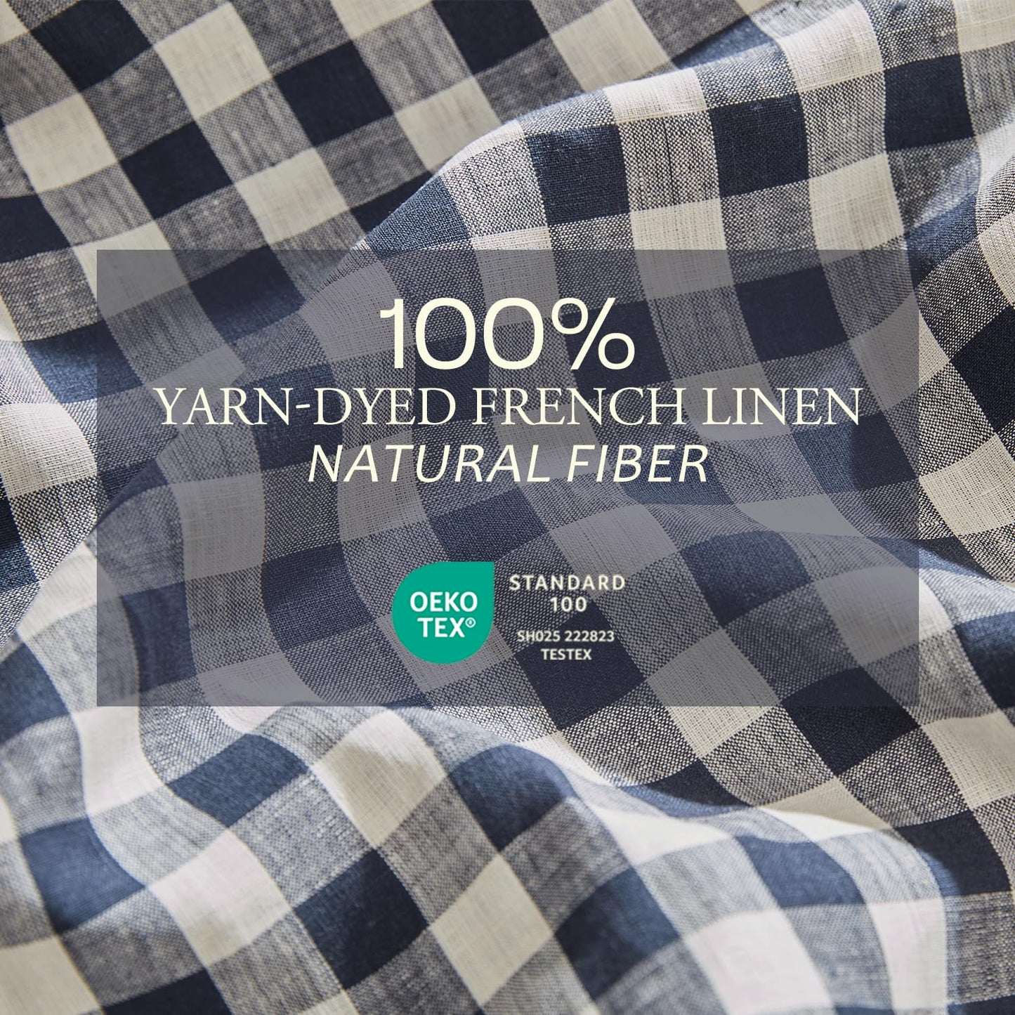 DAPU 100% Pure French Linen Sheets: Natural Normandy Flax Set