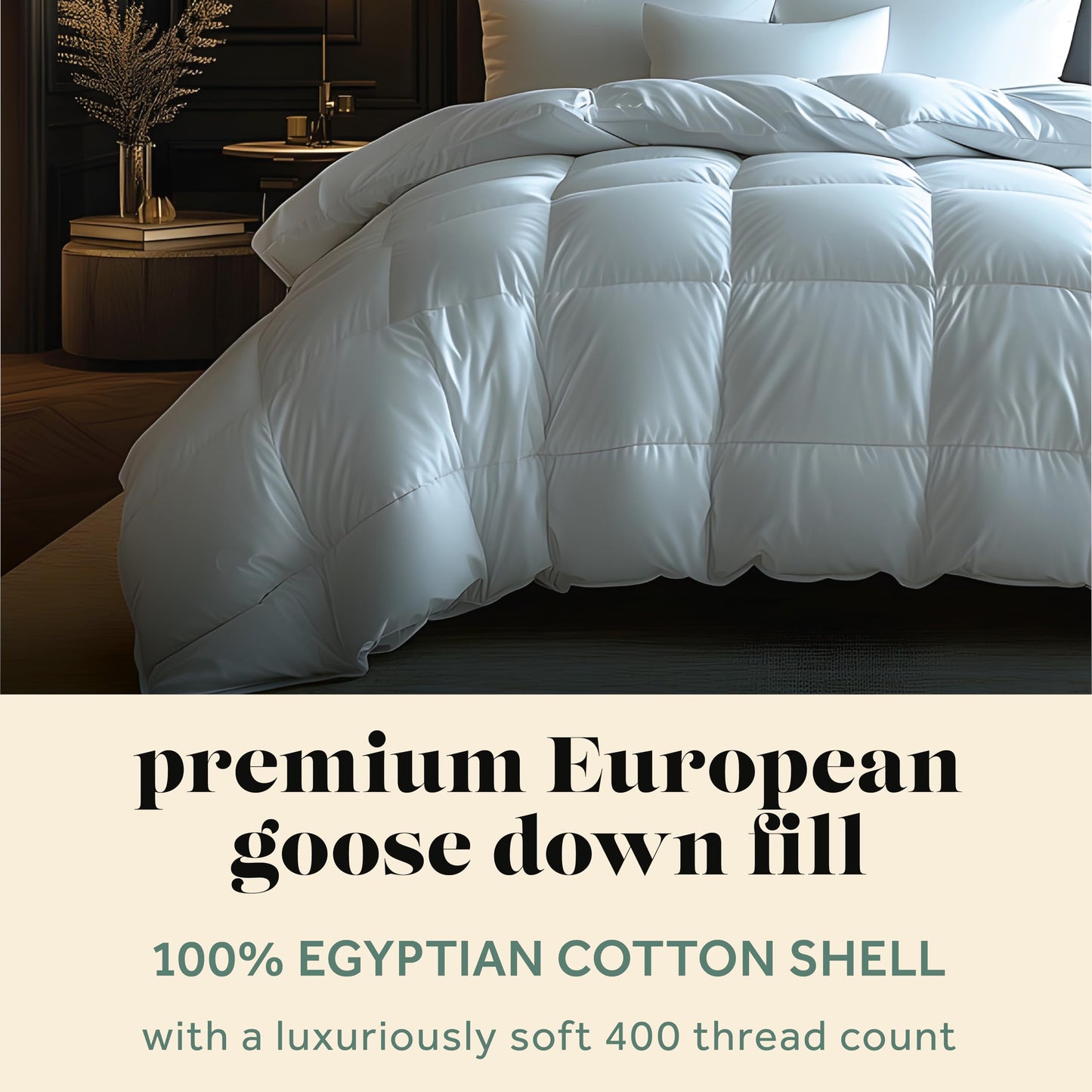 ComfyDown RoyalRest Comforter: 750+ Fill Power Luxury Goose Down