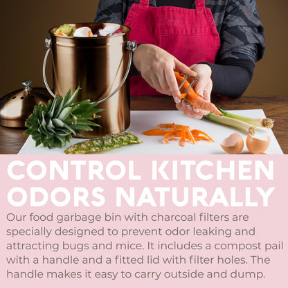 Odorless Indoor Composting: EPICA One-Piece Molded Stainless Bin
