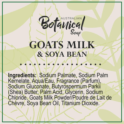 Australian Botanical Goat Milk Soap: Triple Milled with Organic Shea Butter