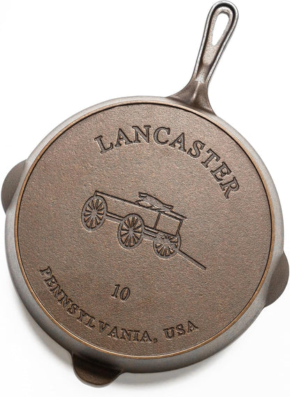 Lancaster Cast Iron No. 10 Skillet | TRUE Shift Heirloom Pan (11⅝″, Made in USA)