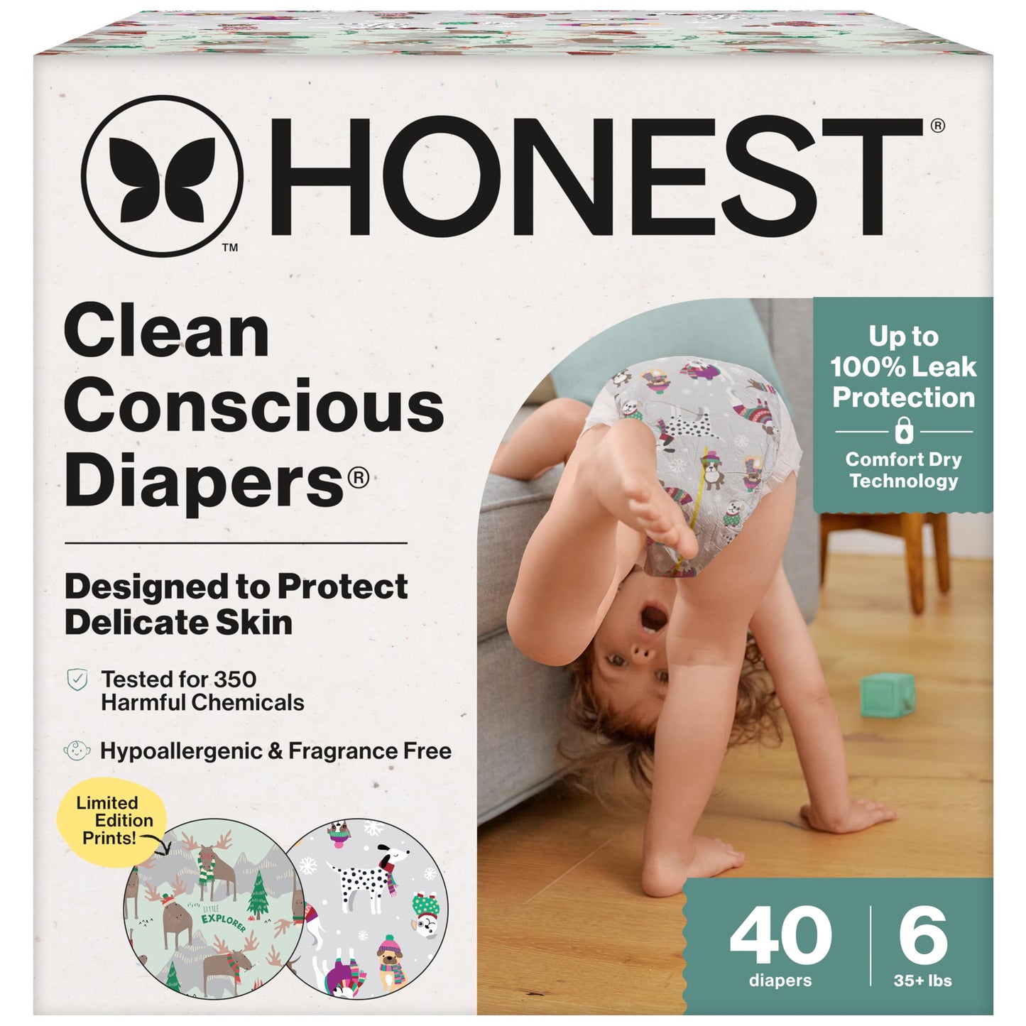 The Honest Company Comfort Dry Diapers: TCF Plant-Based Protection