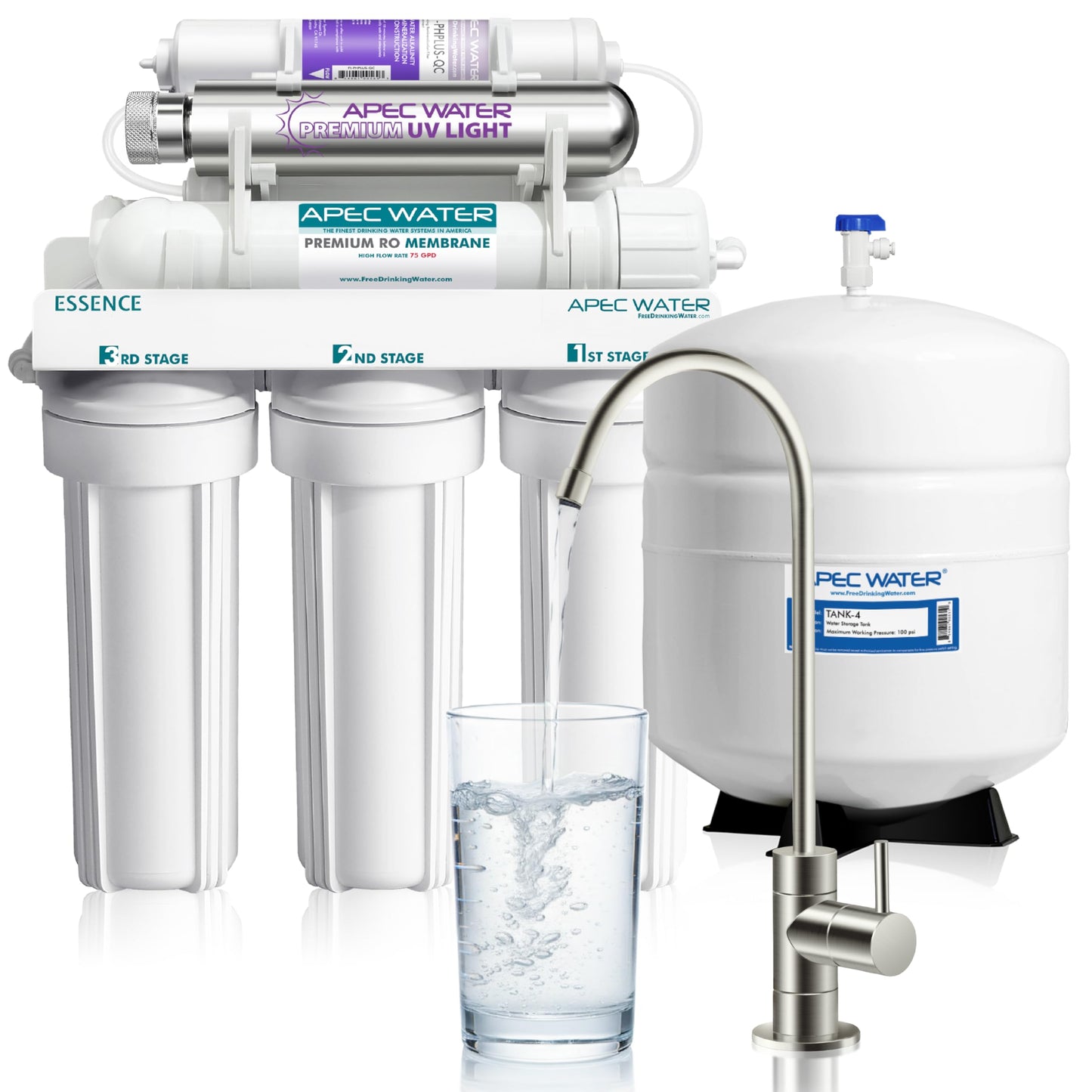 APEC ROES-PH75: The WQA Certified 6-Stage System for Alkaline Mineral pH+ Drinking Water