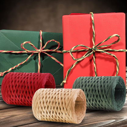 100% Paper Twine: The Natural, Recyclable Raffia Ribbon for Zero-Waste Christmas Wrapping