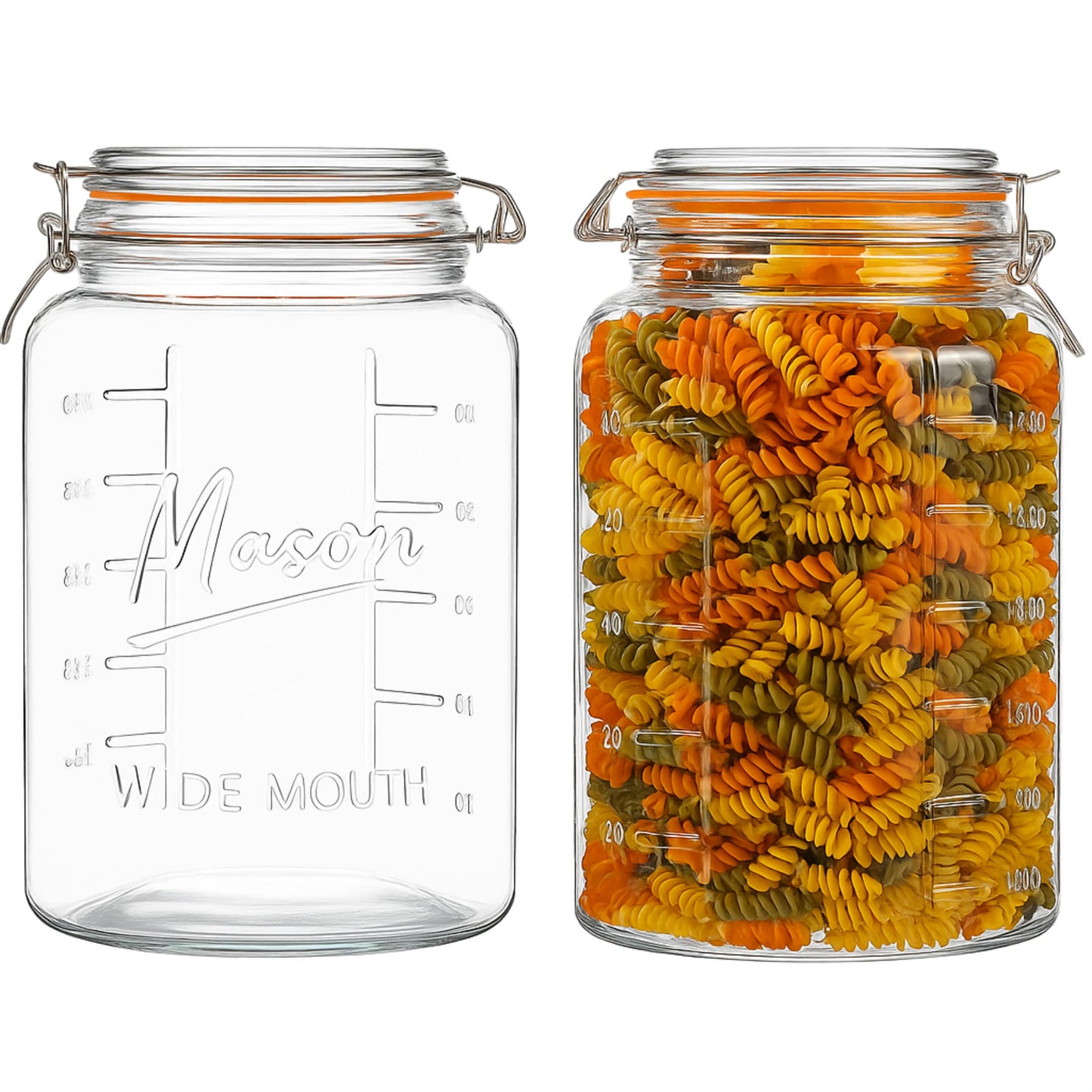 Kitchentoolz 1 Gallon Glass Mason Jar with Glass Lid
