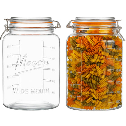 Kitchentoolz 1 Gallon Glass Mason Jar with Glass Lid