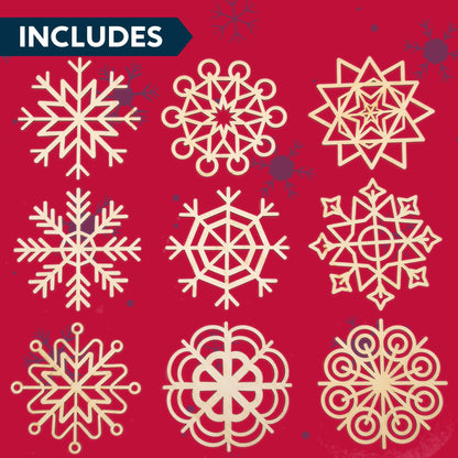 36 Pcs Natural Wood Snowflake Ornaments: Non-Toxic, Child Safe DIY Embellishments for Christmas