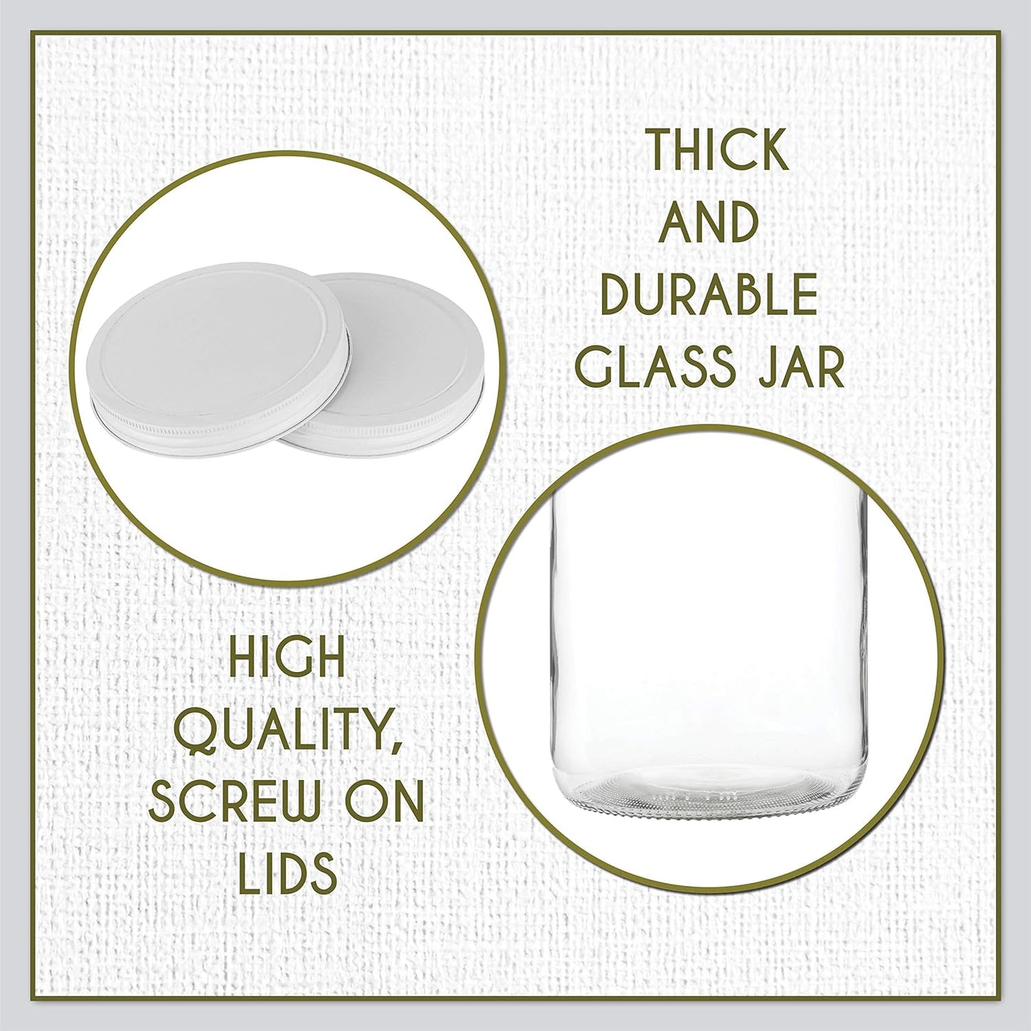 Kitchentoolz 1 Gallon Glass Mason Jar with Airtight Metal Lid